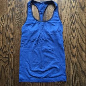 Lululemon Ebb & Flow Racerback Tank Size 2 Blue
